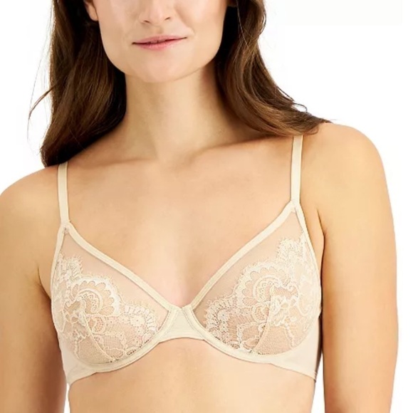 New I.N.C. INTERNATIONAL CONCEPTS
Underwire Lace Bra, Almond Latte Medium - Picture 3 of 7